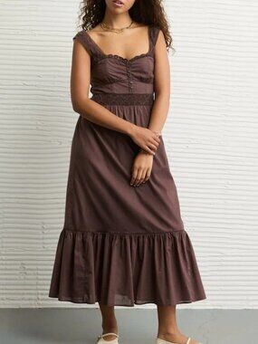 BNWT American Eagle Catie Corset Crochet Midi Dress